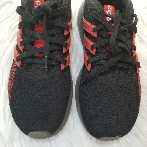 ADIDAS CloudFoam Comfort Sneakers Black With Red SIZE 7.5 Men,Women 8.5 - Picture 7 of 17